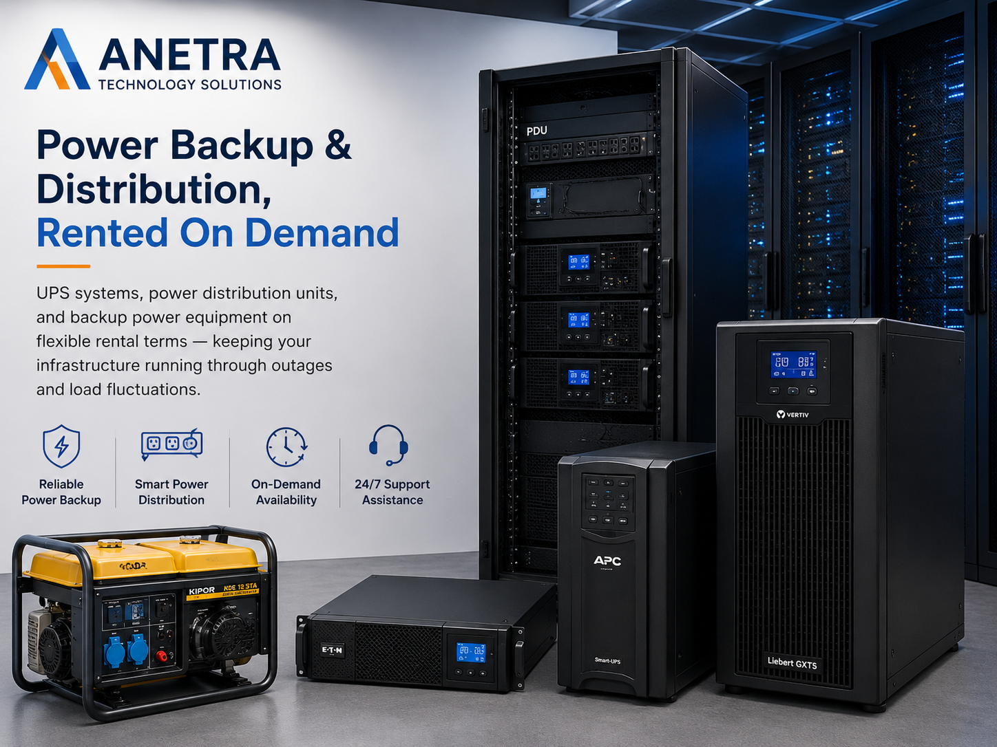 Anetra Infotech power solutions rentals