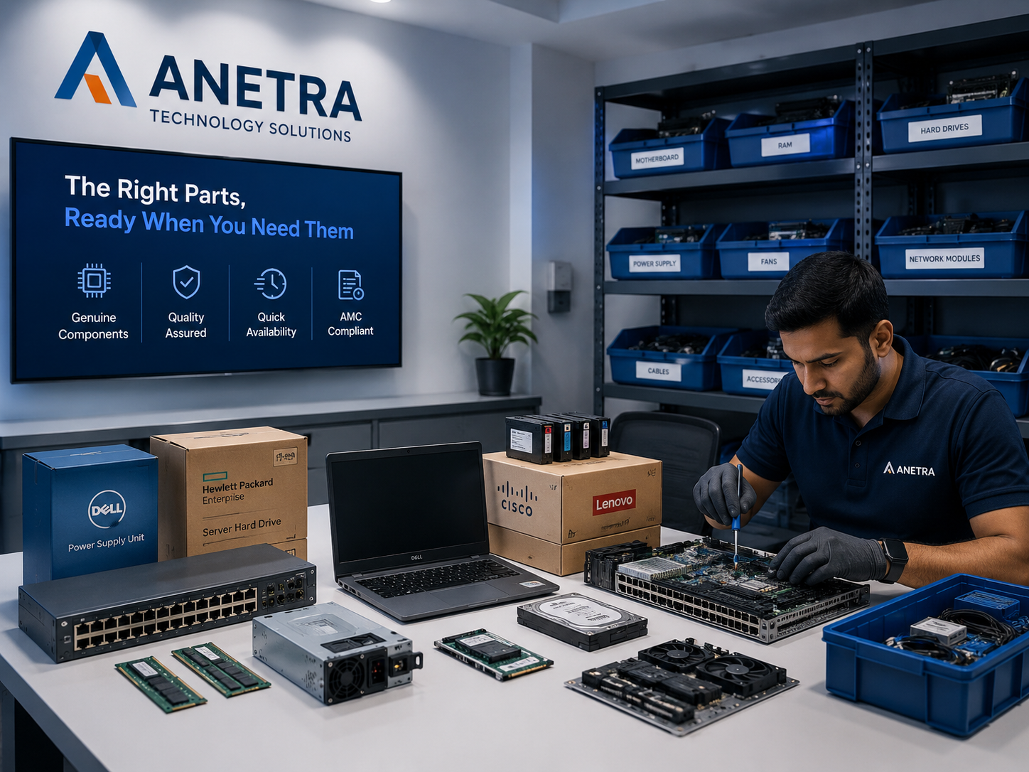 Anetra Infotech IT spares and accessories management